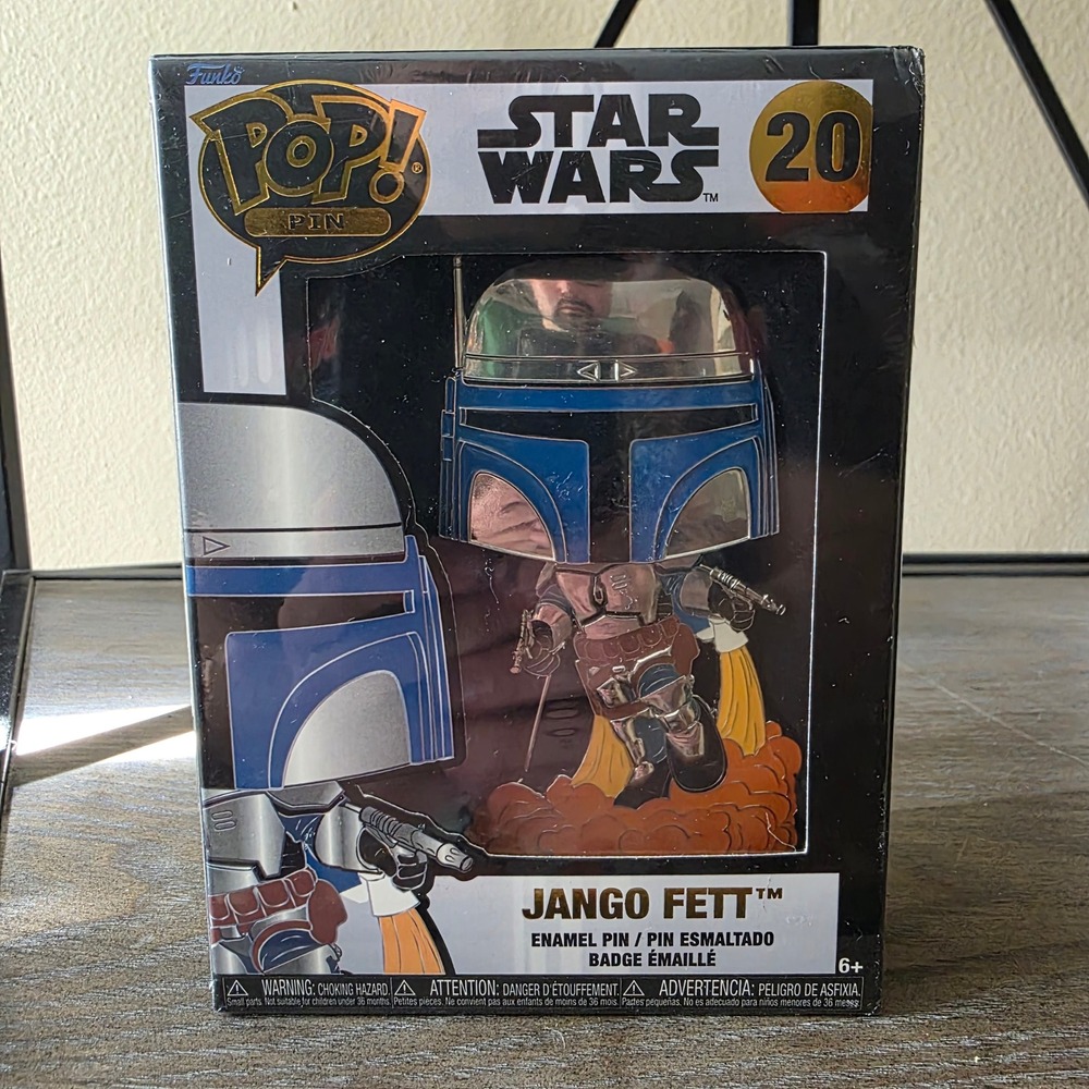 NIB Funko POP! Star Wars Jango Fett Enamel Pin #20 Collectible Badge NEW